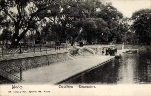 Ak Mexico City Mexiko Stadt, Chapultepec, Embarcadero