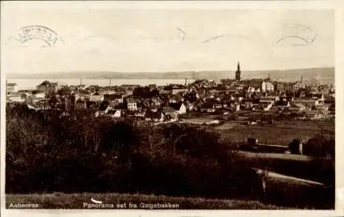 Ak Aabenraa Apenrade Dänemark, Panorama von Galgebakken aus