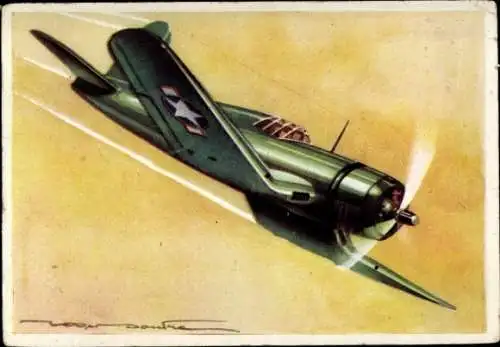 Künstler Ak Amerikanisches Militärflugzeug Vought-Sikorsky