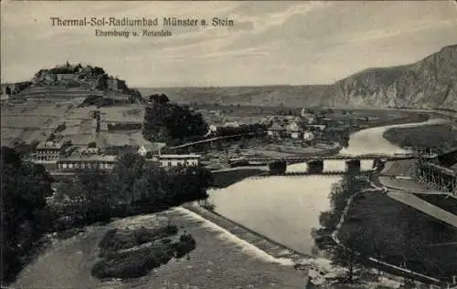 Ak Bad Münster am Stein Ebernburg, Thermal-Sol-Radiumbad, Ebernburg, Rotenfels