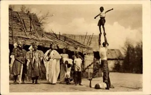 Ak Hamburg Stellingen, Carl Hagenbeck, Tierpark, Zirkus, Völkerschau, Akrobaten