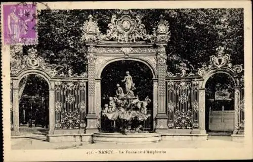 Ak Nancy Meurthe et Moselle, Fontaine d'Amphitrite
