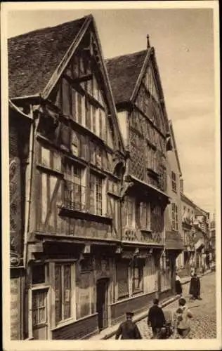 Ak Beauvais Oise, Maison aux Faiences, Rue de la Manufacture Nationale