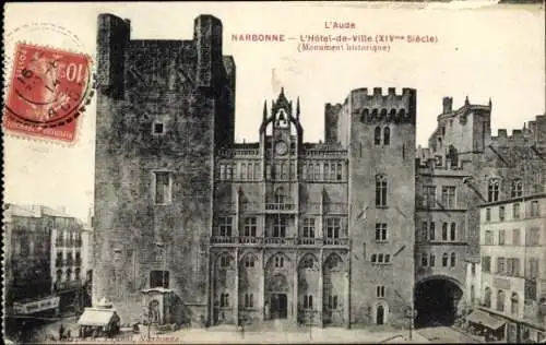 Ak Narbonne Aude, Hotel de Ville