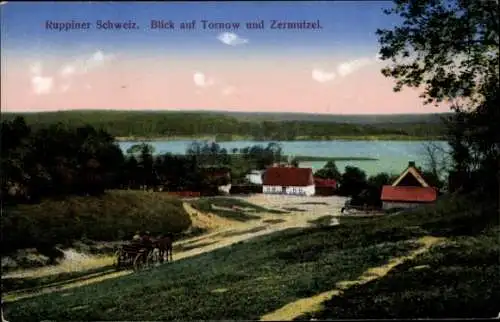 Ak Tornow Neuruppin in Brandenburg, Zermutzel, Panorama vom Ort