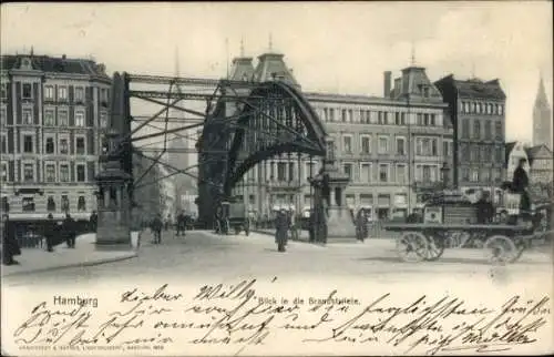 Ak Hamburg Mitte Altstadt, Brandstwiete, Brücke