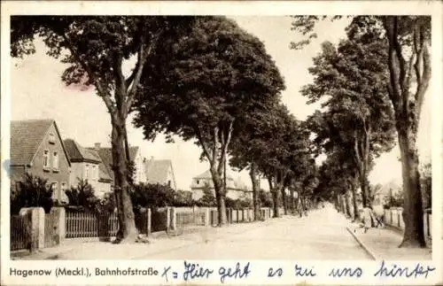 Ak Hagenow in Mecklenburg, Bahnhofstraße