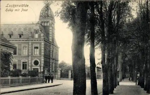 Ak Luckenwalde in Brandenburg, Haag mit Post