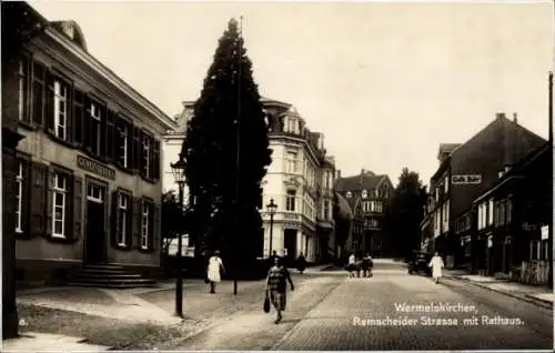 Ak  Wermelskirchen im Bergischen Land, Remscheider Straße, Rathaus