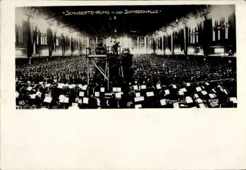 Foto Ak Wien, Schubertehrung in der Sängerhalle