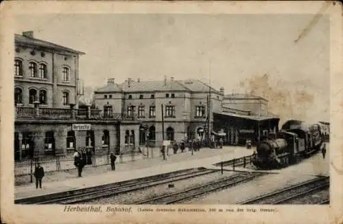 Ak Herbesthal Lontzen Wallonien Lüttich, Bahnhof