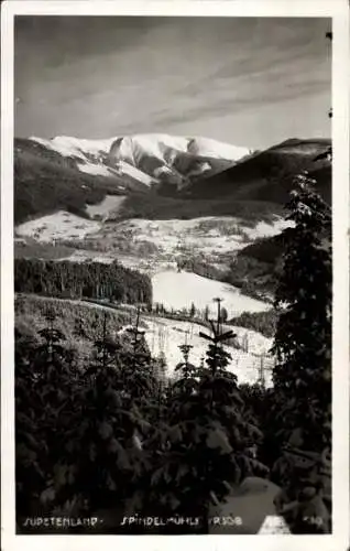 Ak Spindleruv Mlýn Spindlermühle Spindelmühle Riesengebirge Region Königgrätz, Panorama, Winter
