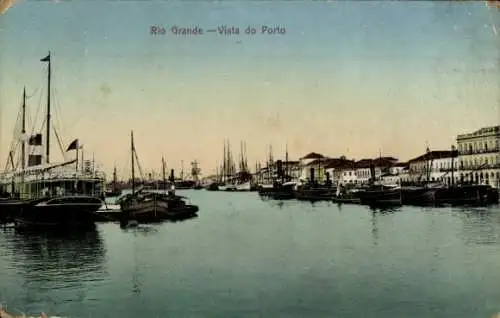 Ak Rio Grande do Sul Brasilien, Hafen, Boote