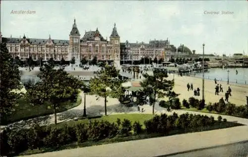 Ak Amsterdam Nordholland Niederlande, Hauptbahnhof