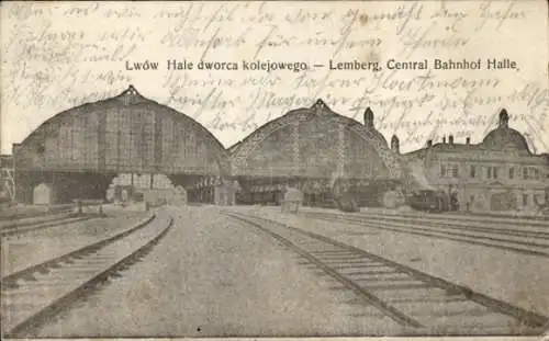Ak Lwiw Lwów Lemberg Ukraine, Hauptbahnhof, Halle