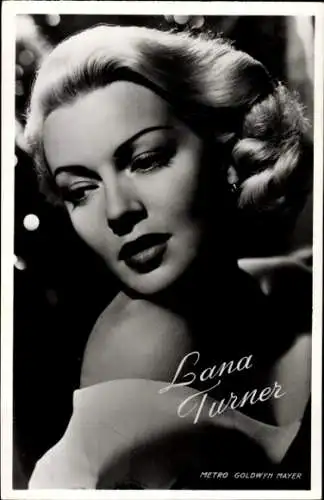 Ak Schauspielerin Lana Turner, Portrait