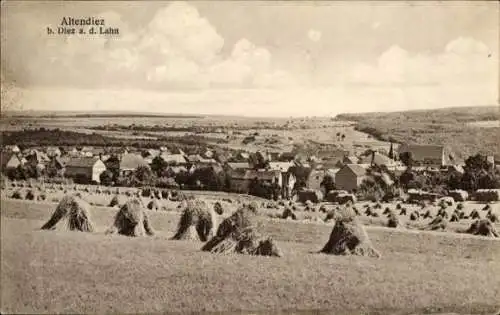 Ak Altendiez Diez an der Lahn, Panorama, Felder