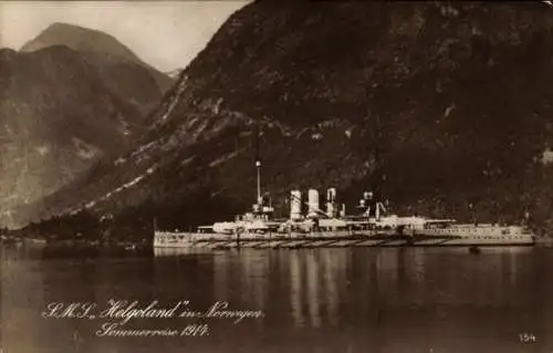 Ak Deutsches Kriegsschiff, S.M.S. Helgoland, Kaiserliche Marine
