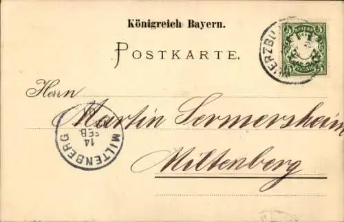 Ak Würzburg am Main Unterfranken, Manufaktur-Waren M. Kahn & Co.