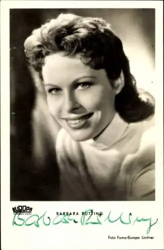 Ak Schauspielerin Barbara Rütting, Portrait, Autogramm, Europa Film, Canaris