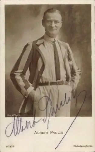 Ak Schauspieler Albert Paulig, Portrait, Autogramm