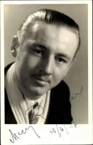 Ak Schauspieler Max Rudner, Portrait, Autogramm