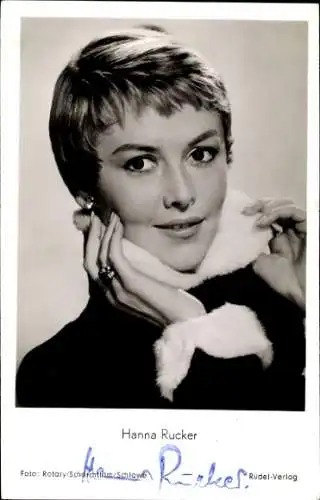 Ak Schauspielerin Hanna Rucker, Portrait, San Salvatore, Autogramm