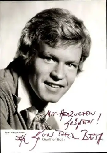 Ak Schauspieler Gunther Beth, Portrait, Autogramm