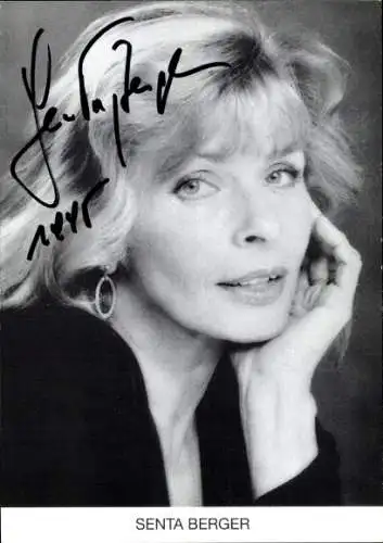 Ak Schauspielerin Senta Berger, Portrait, Autogramm