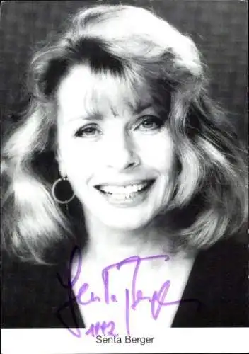 Ak Schauspielerin Senta Berger, Portrait, Autogramm