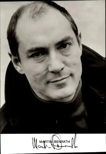 Ak Schauspieler Martin Benrath, Portrait, Autogramm