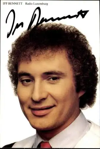 Ak Schauspieler Iff Bennett, Portrait, Radio Luxemburg, Autogramm