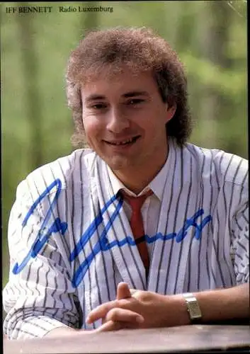 Ak Schauspieler Iff Bennett, Portrait, Radio Luxemburg, Autogramm