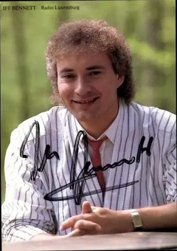 Ak Schauspieler Iff Bennett, Portrait, Radio Luxemburg, Autogramm