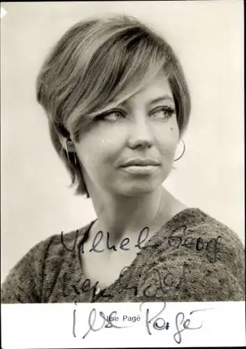 Ak Schauspielerin Ilse Page, Portrait, Autogramm