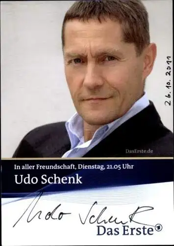 Ak Schauspieler Udo Schenk, Portrait, In aller Freundschaft, Autogramm