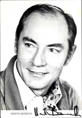 Ak Schauspieler Martin Benrath, Portrait, Autogramm