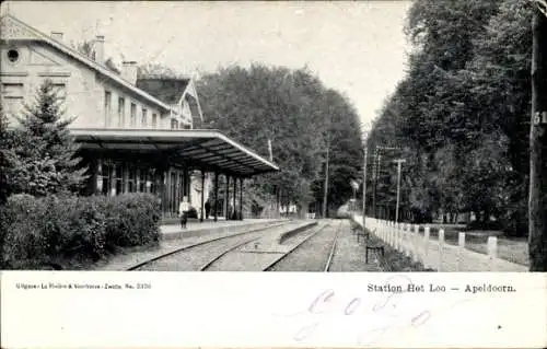 Ak Apeldoorn Gelderland, Station Het Loo, Gleisansicht