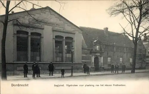 Ak Dordrecht Südholland Niederlande, Bagijnhof, abgerissen für die Errichtung des Postamtes