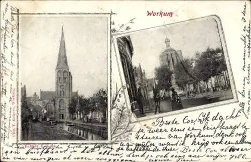 Ak Workum Fryslân Niederlande, Kirche