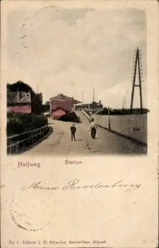 Ak Halfweg Haarlemmermeer Nordholland, Station