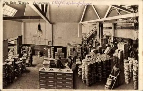 Ak Solo Werke, Verladeraum, Rheinperle Margarine, Cocosa Pflanzenbutter