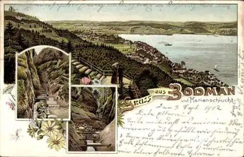 Litho Bodman Ludwigshafen am Bodensee, Marienschlucht, Panorama