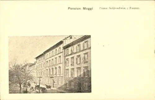 Ak Firenze Florenz Toscana, Pension Moggi, Piazza Indipendenza