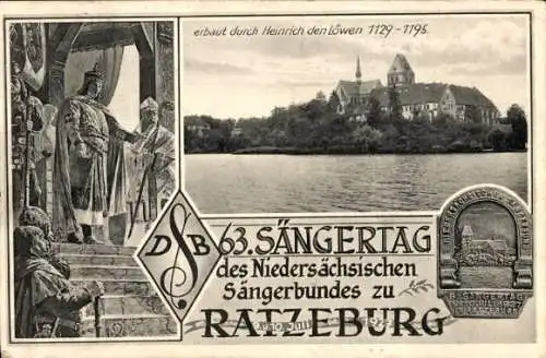 Ak Ratzeburg im Herzogtum Lauenburg, 63. Sängerfest des Niedersächsischen Sängerbundes 1927