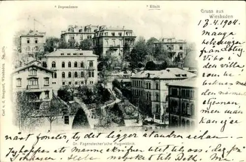 Ak Wiesbaden in Hessen, Dr. Pagenstechersche Augenklinik, Dependance