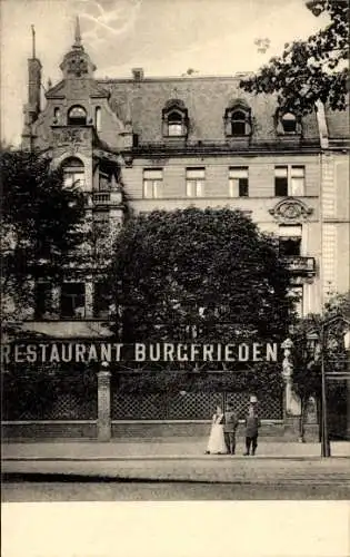 Ak München Bayern, Restaurant Burgfrieden, Nymphenburgerstraße 80