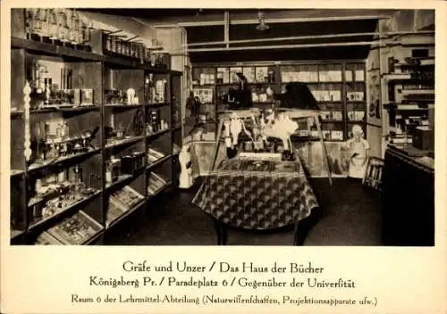 Ak Kaliningrad Königsberg Ostpreußen, Gräfe und Unzer, Das Haus der Bücher, Paradeplatz 6