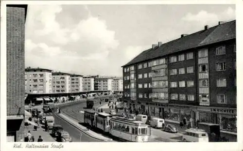 Ak Kiel Schleswig Holstein, Holtenauer Straße, Straßenbahn