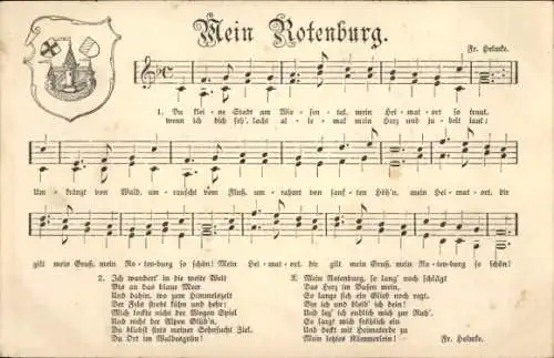 Lied Ak Rotenburg in Hannover Rotenburg an der Wümme, Mein Rotenburg